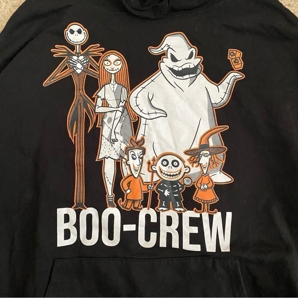Disney Tim Burton’s The Nightmare Before Christmas Boo Crew Pullover Hoo…